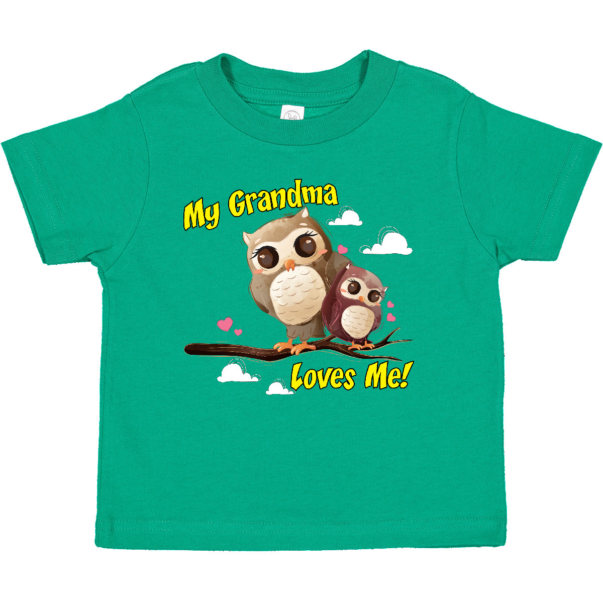 Inktastic My Grandma Loves Me Owl Toddler T-Shirt Owlet Cute Child Preschooler - Picture 10 of 19