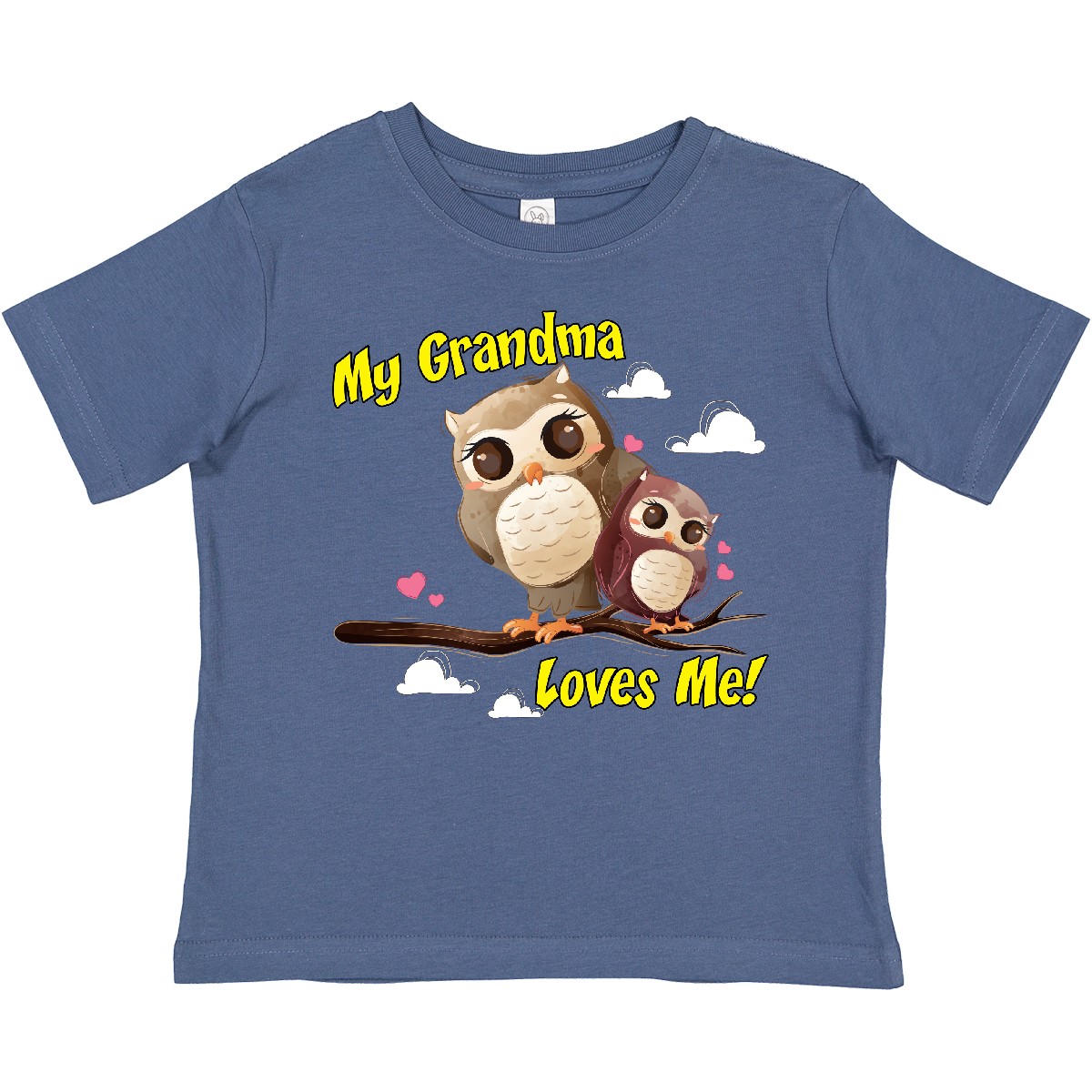 Inktastic My Grandma Loves Me Owl Toddler T-Shirt Owlet Cute Child Preschooler - Picture 9 of 19