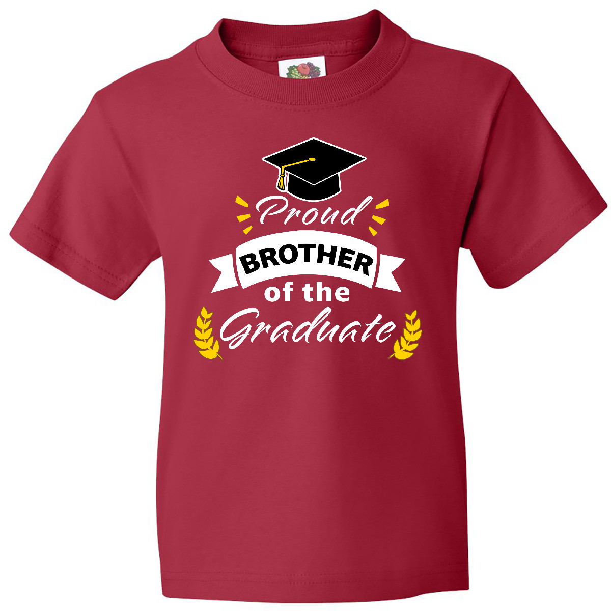 Inktastic Family Graduation-Proud Brother Of The Graduate Youth T-Shirt Day 2019 - Picture 5 of 7