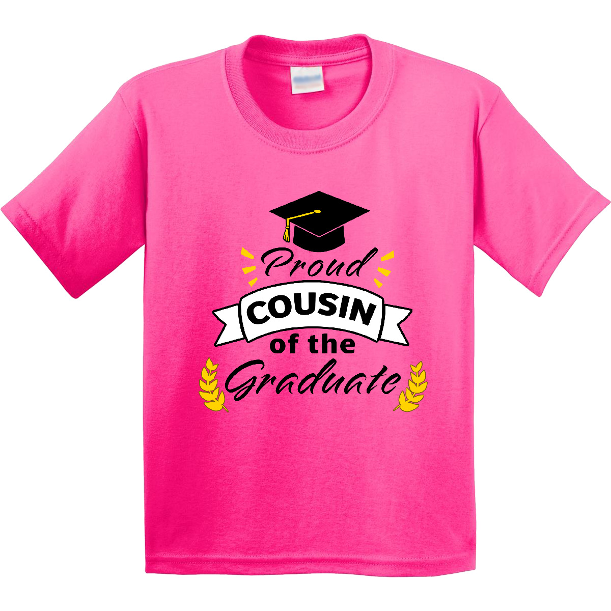 Inktastic Proud Cousin Of The Graduate-Family Graduation Youth T-Shirt Day Class - Picture 4 of 6