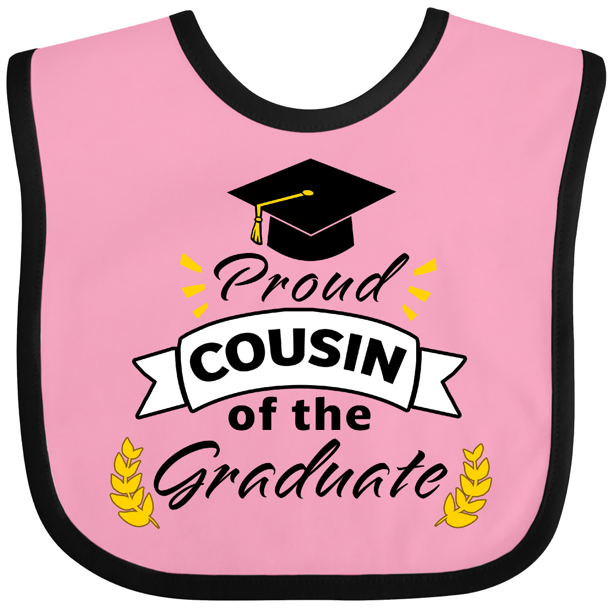 Inktastic Proud Cousin Of The Graduate-Family Graduation Baby Bib Day Graduate - Foto 3 di 11