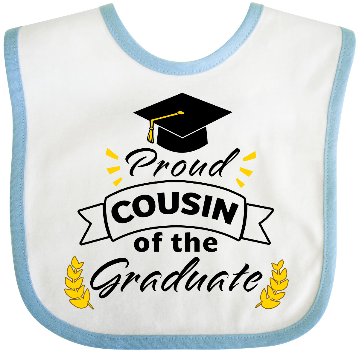 Inktastic Proud Cousin Of The Graduate-Family Graduation Baby Bib Day Graduate - Foto 6 di 11