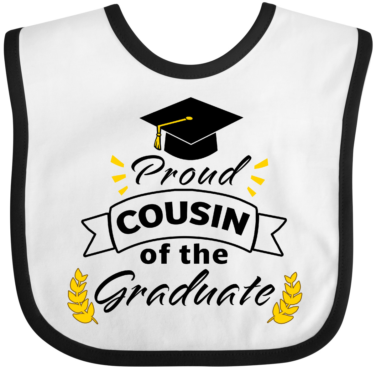 Inktastic Proud Cousin Of The Graduate-Family Graduation Baby Bib Day Graduate - Foto 5 di 11