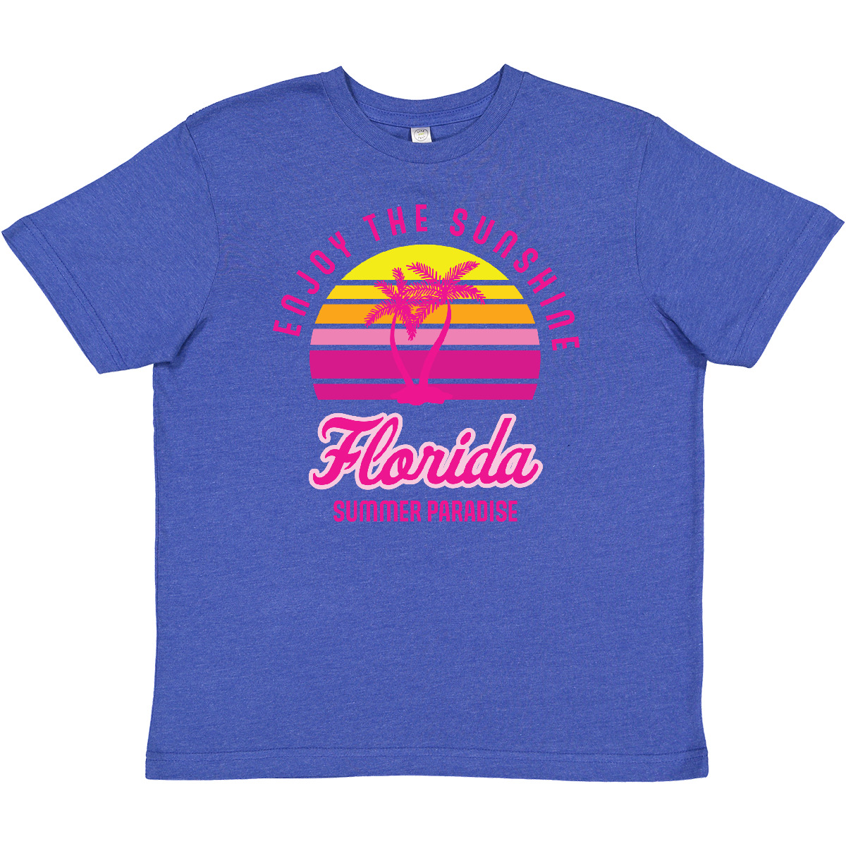 Inktastic Enjoy The Sunshine Florida Summer Paradise Youth T-Shirt Palm Trees - Picture 6 of 7
