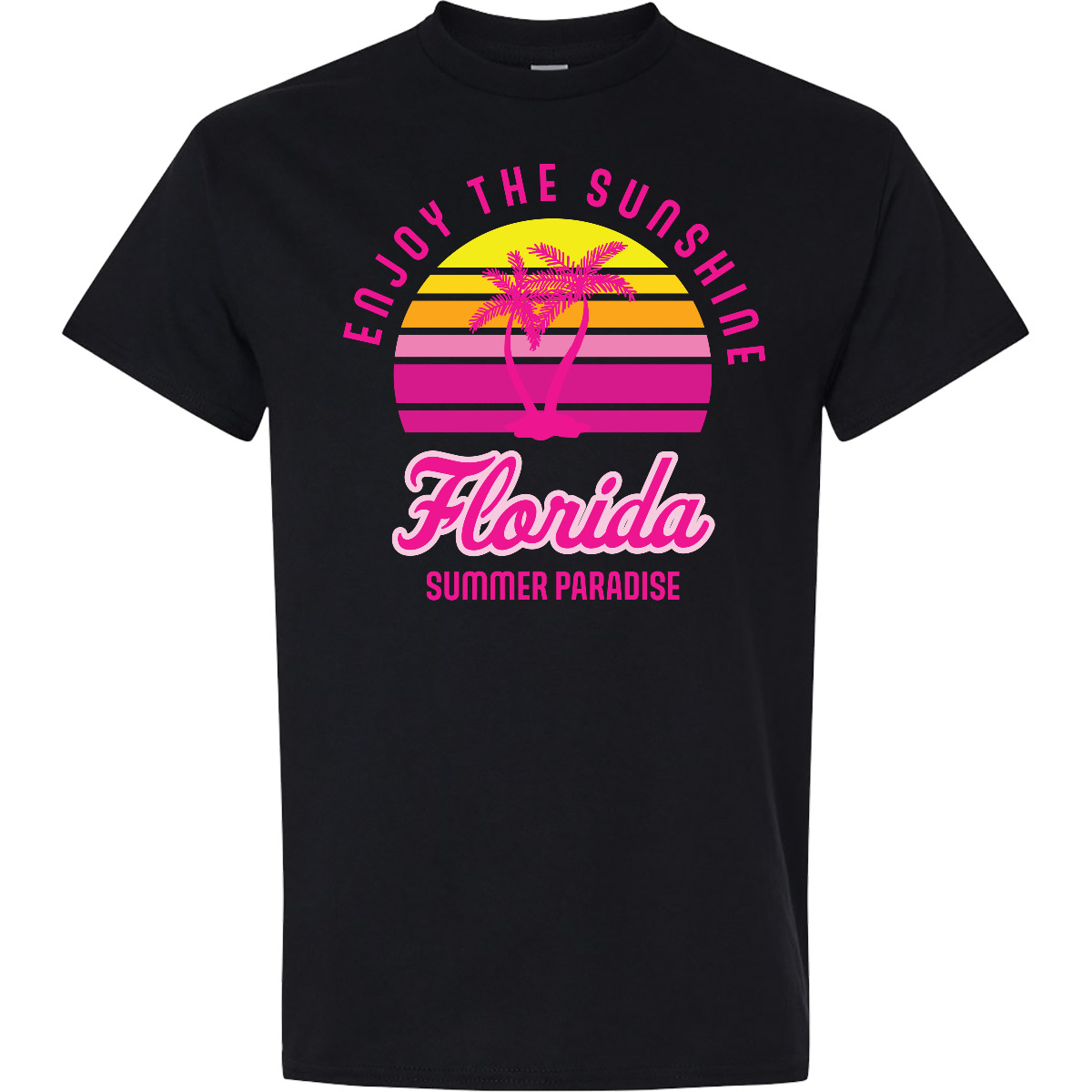 Inktastic Enjoy The Sunshine Florida Summer Paradise T-Shirt Palm Trees Beach