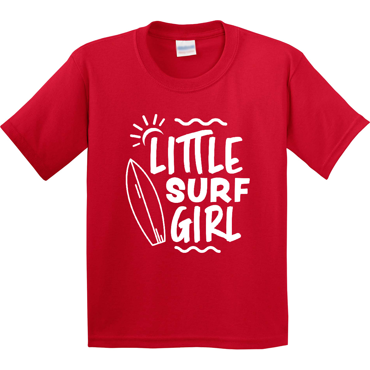 Inktastic Little Surf Girl With Surfboard Youth T-Shirt I Love Surfing Beach Sun - Picture 8 of 11