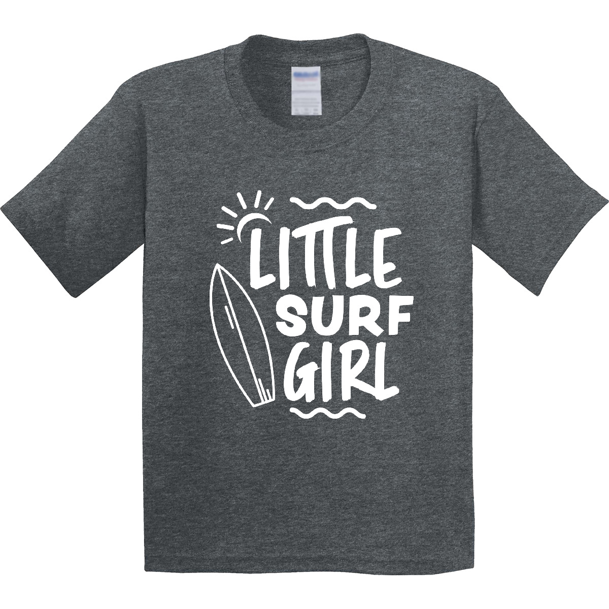 Inktastic Little Surf Girl With Surfboard Youth T-Shirt I Love Surfing Beach Sun - Picture 9 of 11