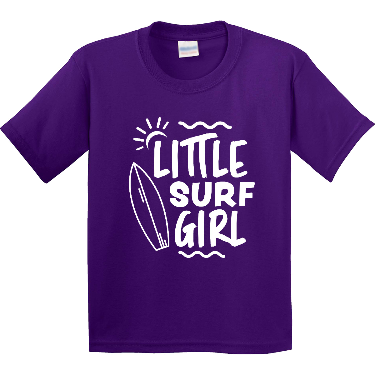 Inktastic Little Surf Girl With Surfboard Youth T-Shirt I Love Surfing Beach Sun - Picture 7 of 11