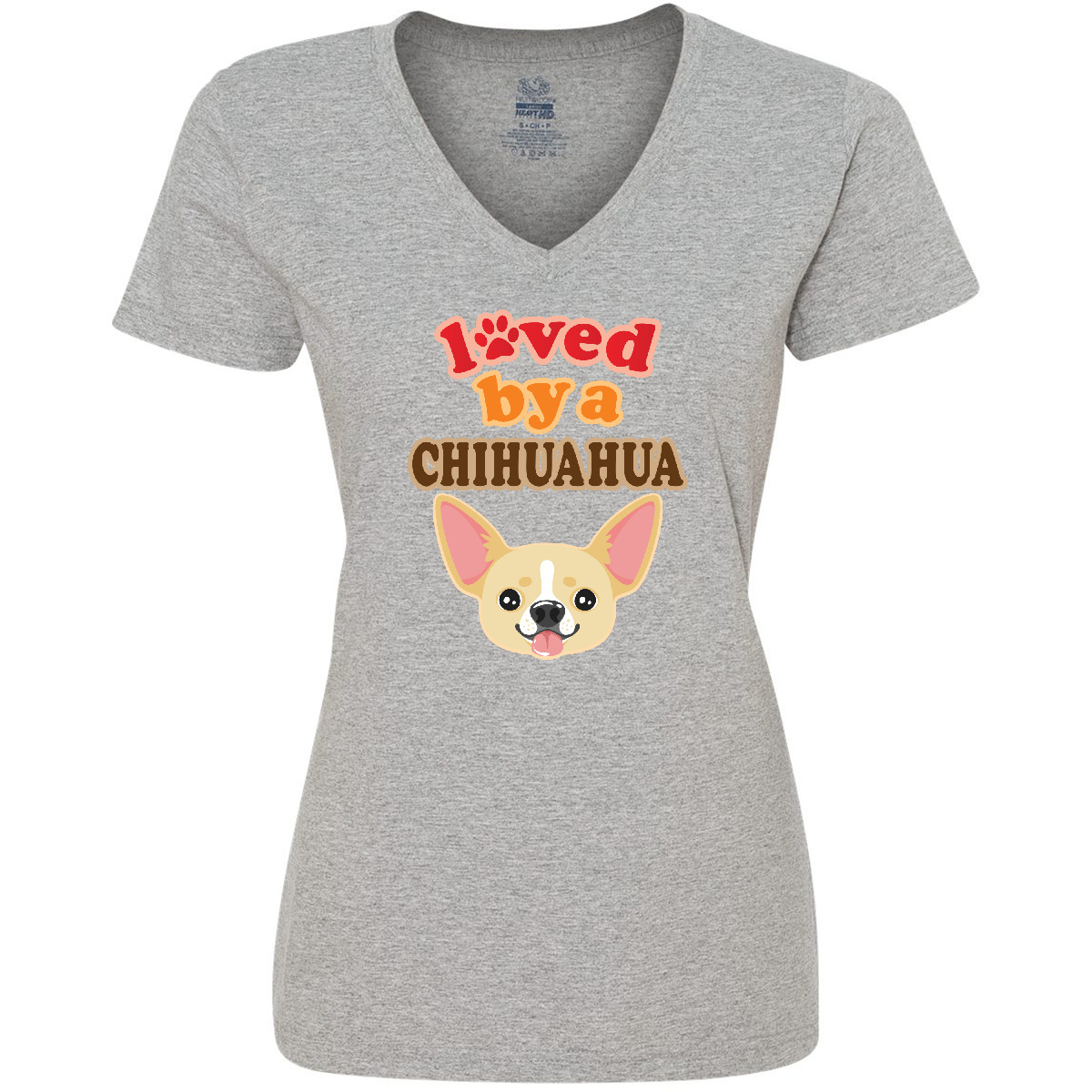Inktastic Chihuahua Dog Lover Women's V-Neck T-Shirt Mom Pets Apparel Clothing - 第 3/9 張圖片