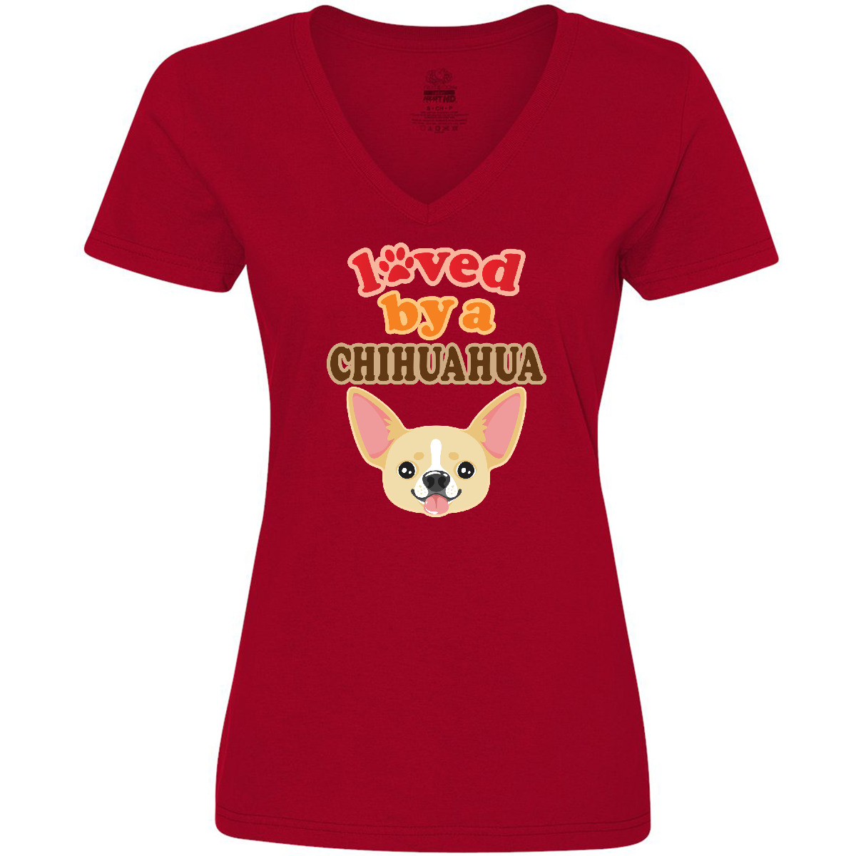 Inktastic Chihuahua Dog Lover Women's V-Neck T-Shirt Mom Pets Apparel Clothing - 第 8/9 張圖片