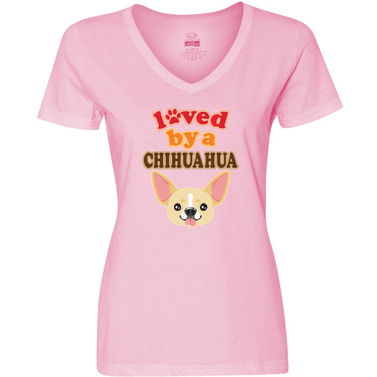 Inktastic Chihuahua Dog Lover Women's V-Neck T-Shirt Mom Pets Apparel Clothing - 第 6/9 張圖片