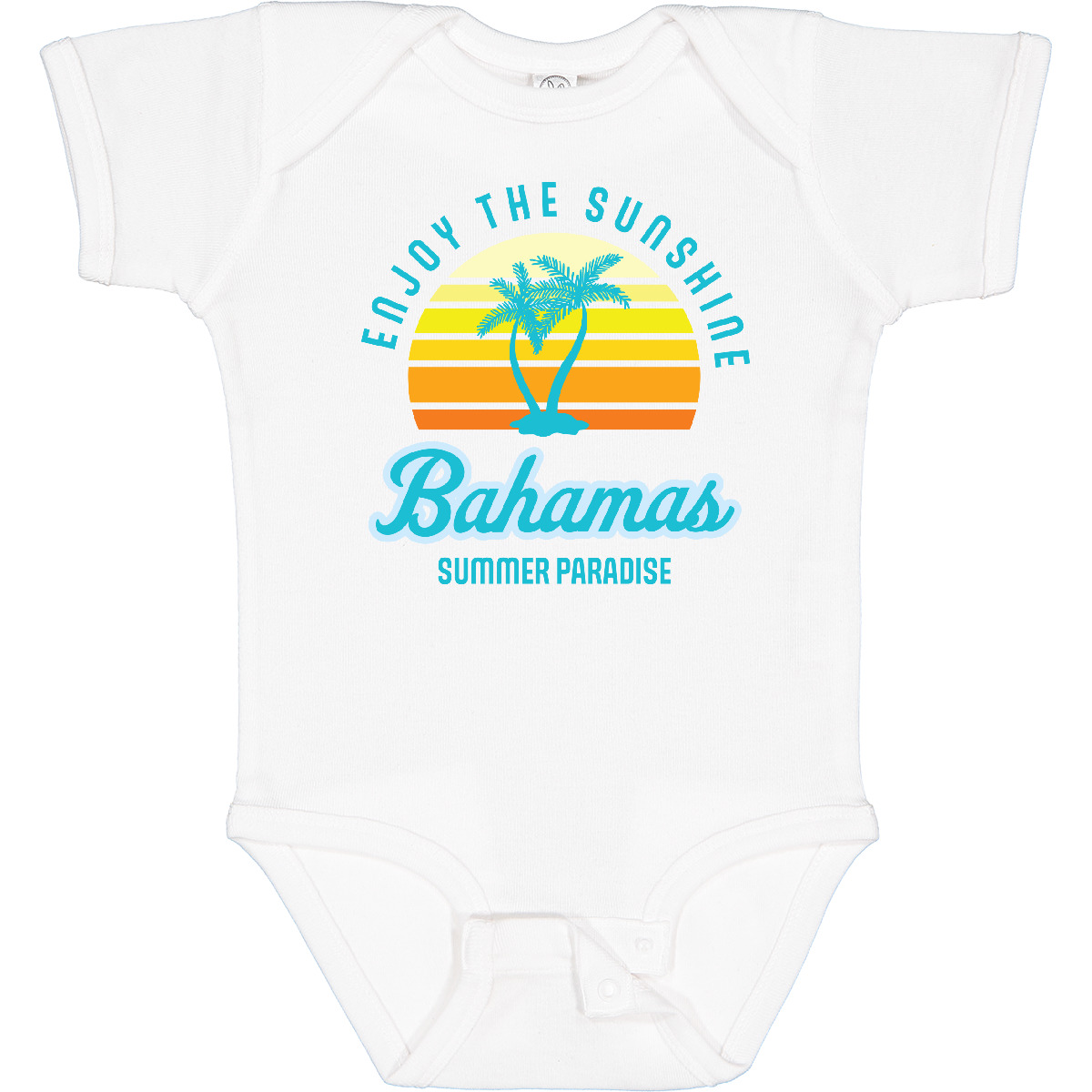 Inktastic Enjoy The Sunshine Bahamas Summer Paradise Baby Bodysuit Palm Trees - Picture 10 of 11