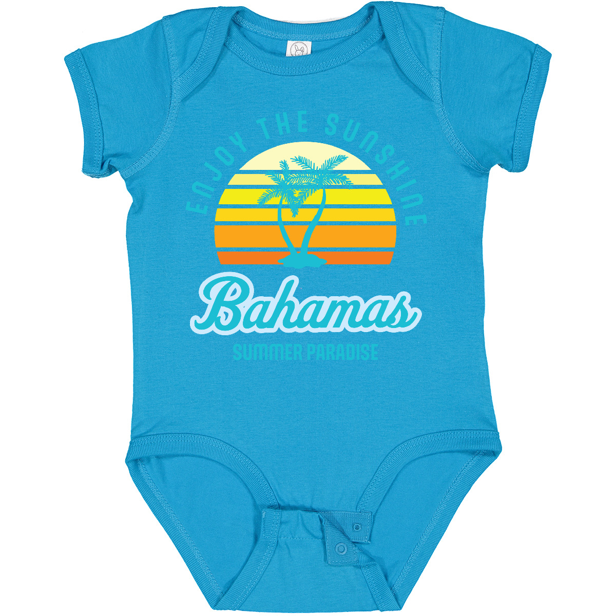 Inktastic Enjoy The Sunshine Bahamas Summer Paradise Baby Bodysuit Palm Trees - Picture 9 of 11