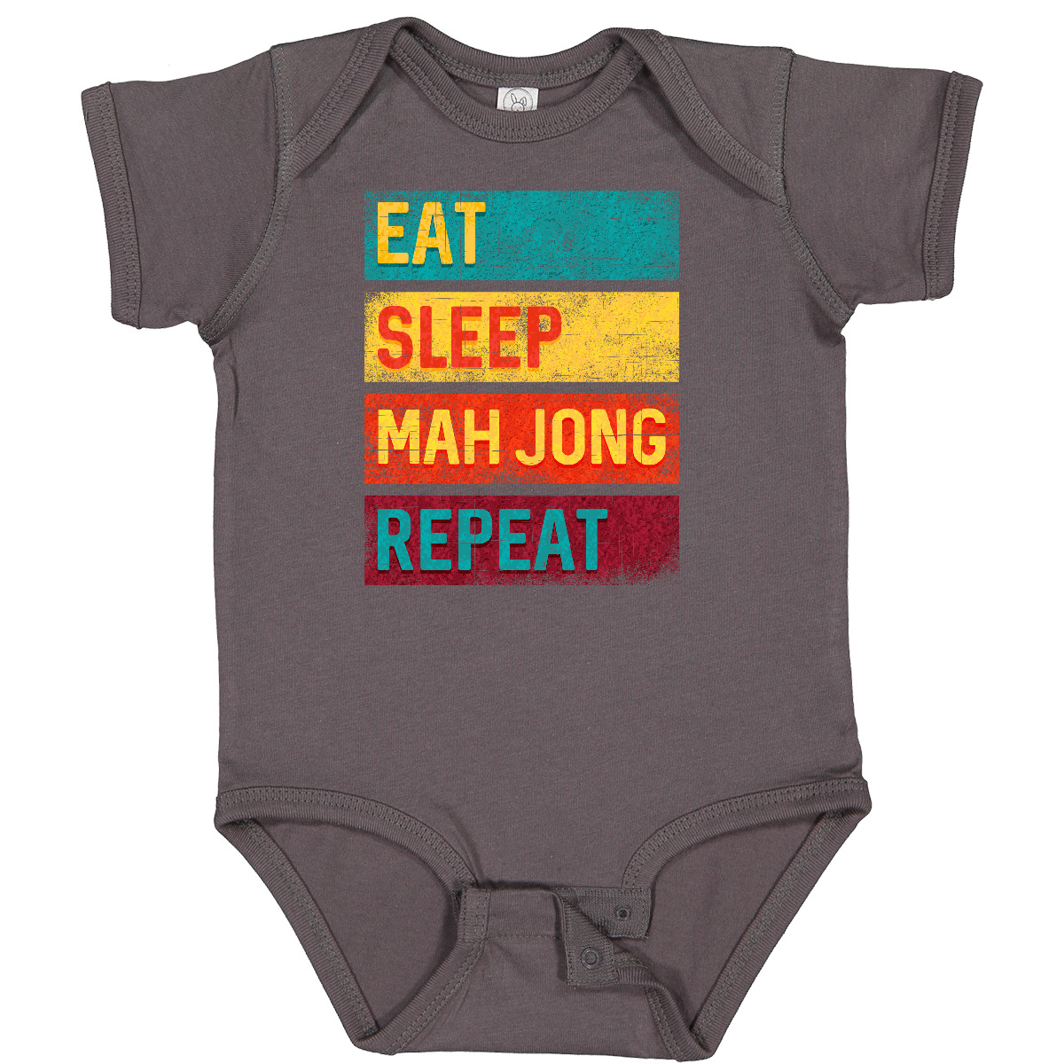 Inktastic Eat Sleep Mah Jong Repeat Baby Bodysuit Player Games Apparel One-piece - Picture 3 of 10