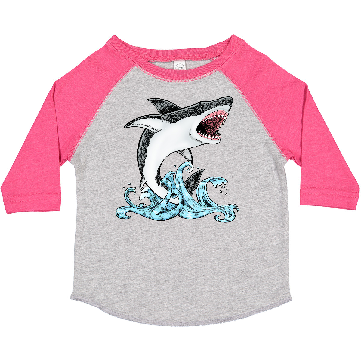 Camiseta Inktastic Gran Tiburón Blanco Saltando Niño Pequeño Tiburones Peces Océano Nadar Agua - Imagen 5 de 12