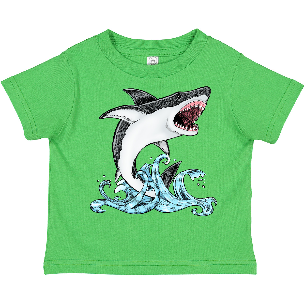 Camiseta Inktastic Gran Tiburón Blanco Saltando Niño Pequeño Tiburones Peces Océano Nadar Agua - Imagen 2 de 12