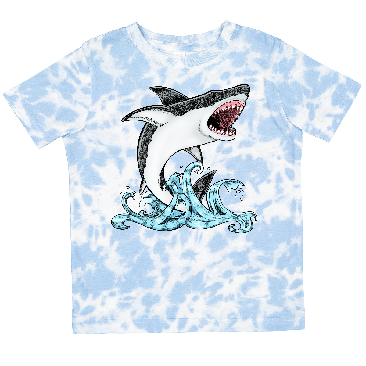 Camiseta Inktastic Gran Tiburón Blanco Saltando Niño Pequeño Tiburones Peces Océano Nadar Agua - Imagen 11 de 12