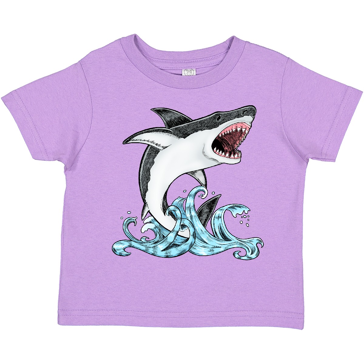 Camiseta Inktastic Gran Tiburón Blanco Saltando Niño Pequeño Tiburones Peces Océano Nadar Agua - Imagen 7 de 12