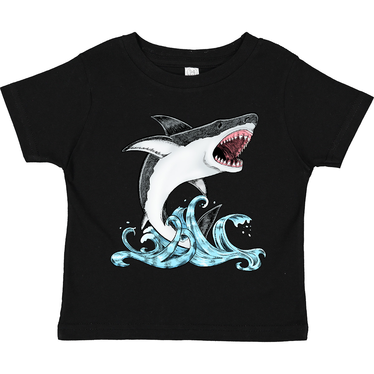Camiseta Inktastic Gran Tiburón Blanco Saltando Niño Pequeño Tiburones Peces Océano Nadar Agua - Imagen 3 de 12