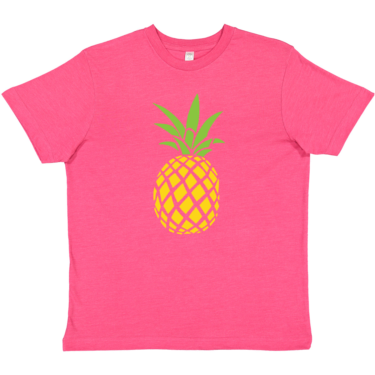 T-Shirt Inktastic Sommer Ananas Jugend Obst schlicht gelb grün Illustration - Bild 10 von 10