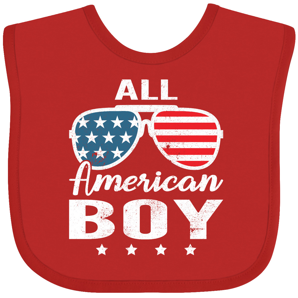 Inktastic All American Boy USA Parade Baby Bib Boys America Apparel Distressed - Picture 9 of 9