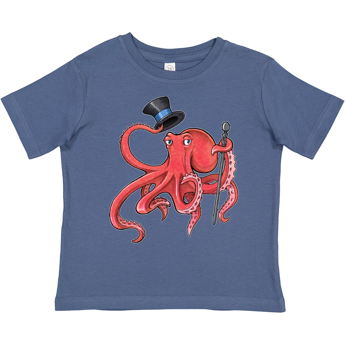 Inktastic Formal Octopus With Top Hat And Cane Toddler T-Shirt Animals Dapper - Picture 8 of 14