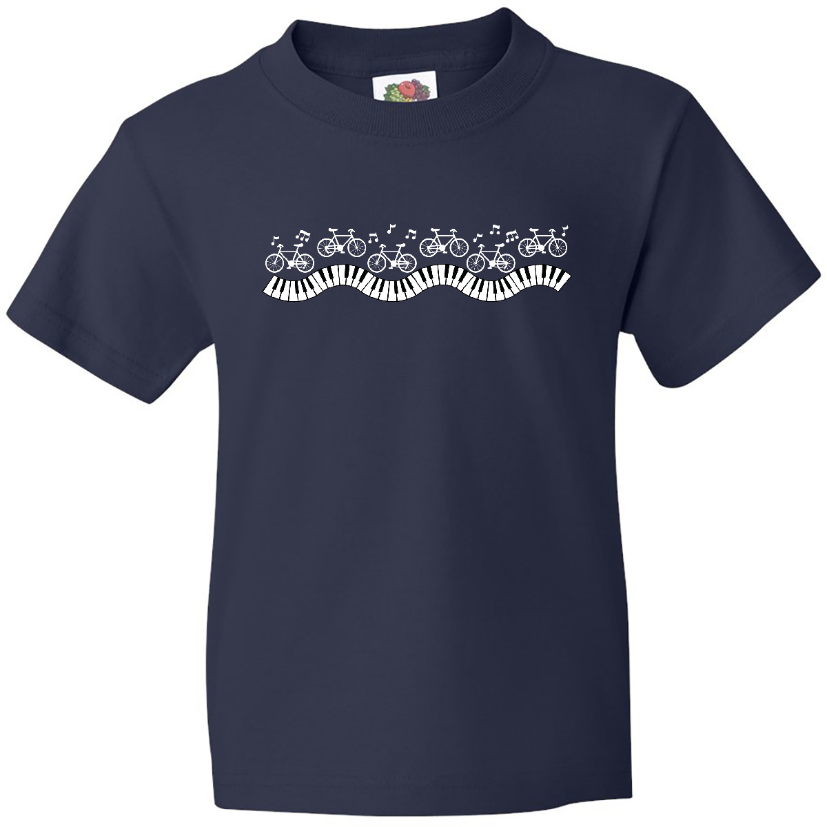 Inktastic Musical Bicycles White Youth T-Shirt Bicycle Biker Biking Bicycling - Picture 6 of 10
