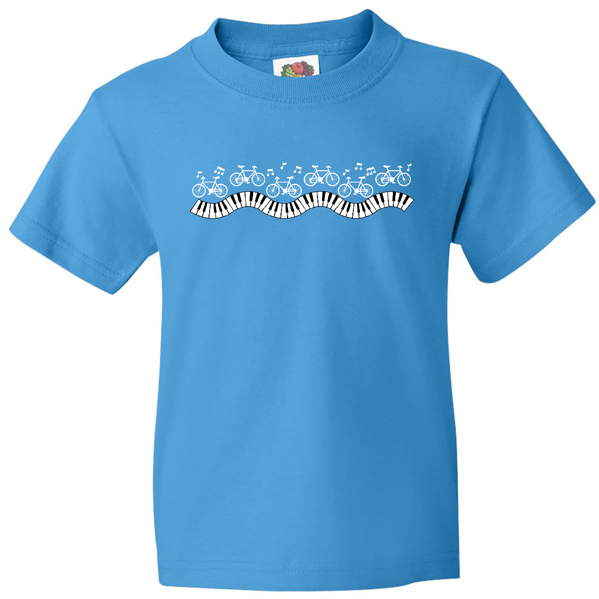 Inktastic Musical Bicycles White Youth T-Shirt Bicycle Biker Biking Bicycling - Picture 8 of 10