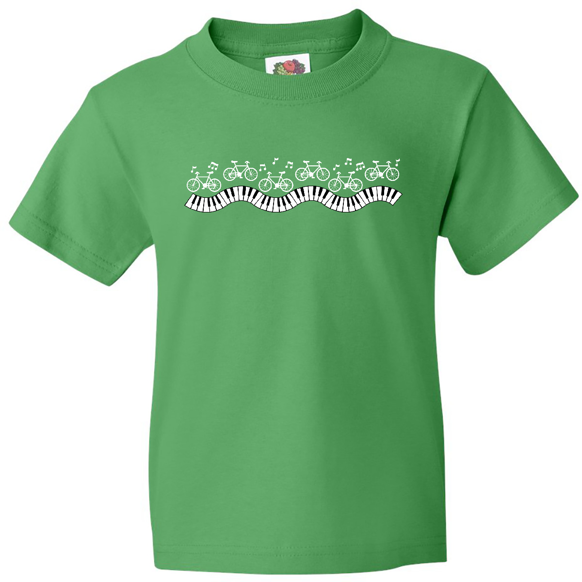 Inktastic Musical Bicycles White Youth T-Shirt Bicycle Biker Biking Bicycling - Picture 5 of 10