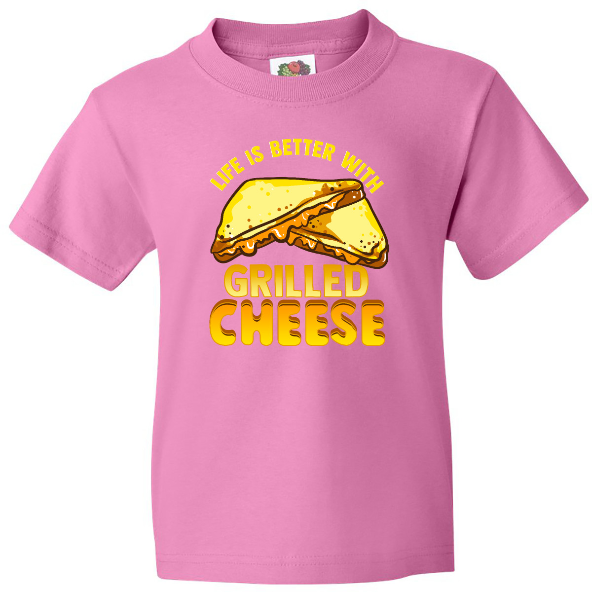 Inktastic Life Is Better With Grilled Cheese Youth T-Shirt Sandwiches Food Tee - Picture 2 of 8