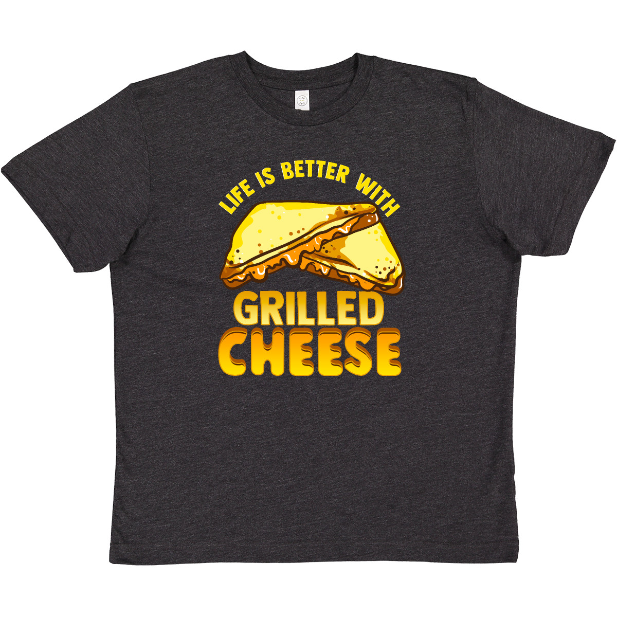 Inktastic Life Is Better With Grilled Cheese Youth T-Shirt Sandwiches Food Tee - Picture 6 of 8