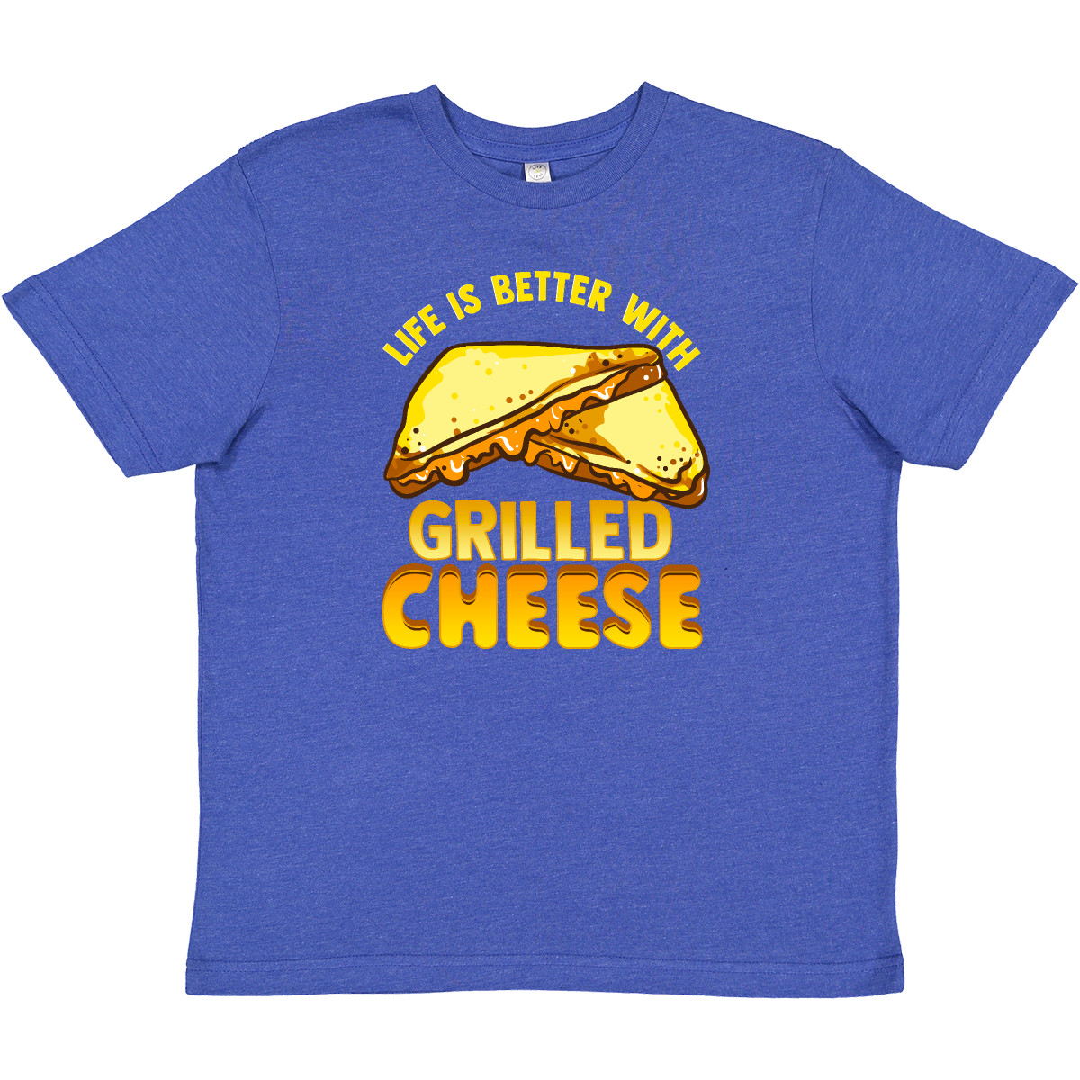 Inktastic Life Is Better With Grilled Cheese Youth T-Shirt Sandwiches Food Tee - Picture 8 of 8