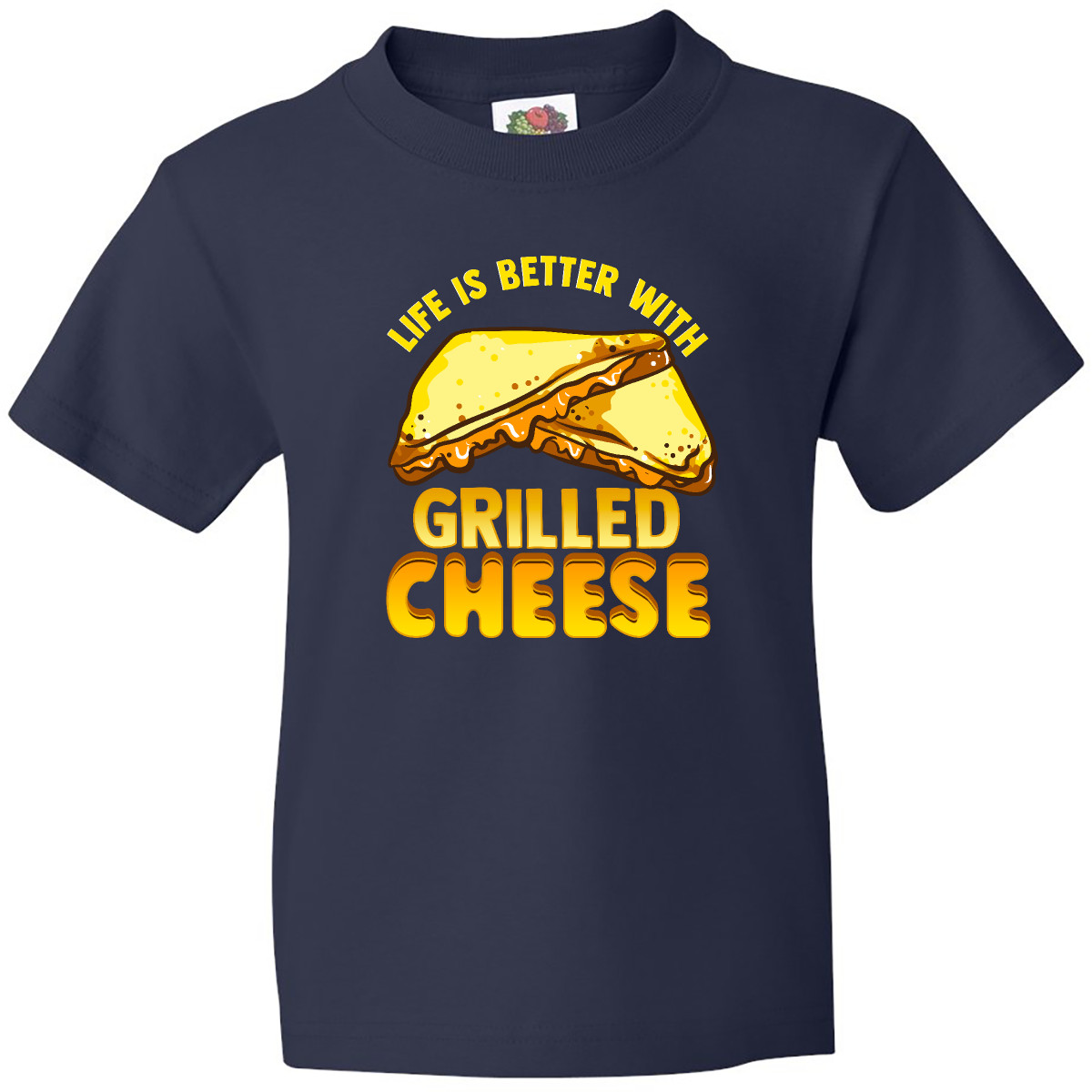 Inktastic Life Is Better With Grilled Cheese Youth T-Shirt Sandwiches Food Tee - Picture 3 of 8