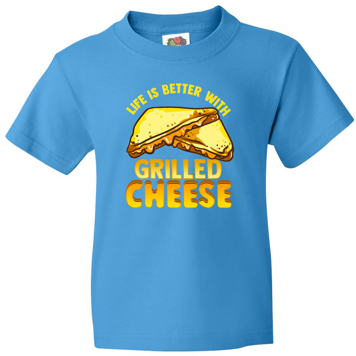 Inktastic Life Is Better With Grilled Cheese Youth T-Shirt Sandwiches Food Tee - Picture 5 of 8