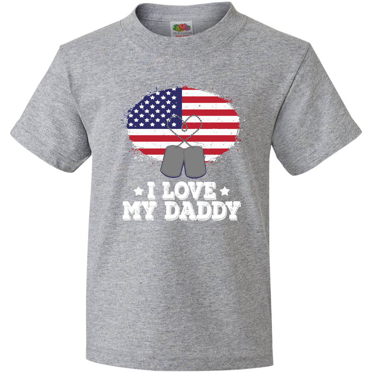 Inktastic I Love My Daddy Military Son Daughter Youth T-Shirt Dad Soldier Childs - Picture 3 of 9