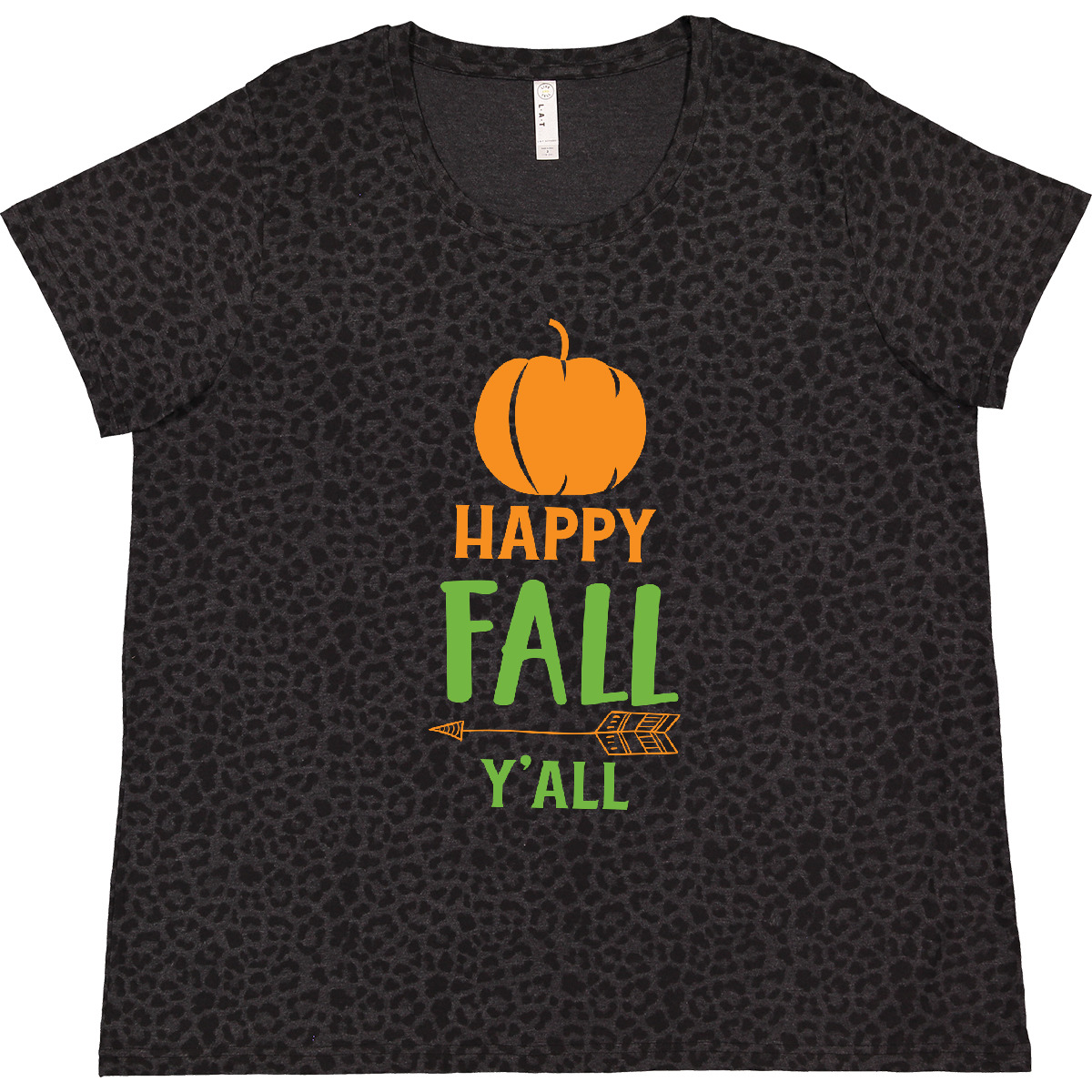 Inktastic Happy Fall Y'all, Pumpkin, Arrow, Fall, Women's Plus Size T-Shirt Here - Picture 3 of 5