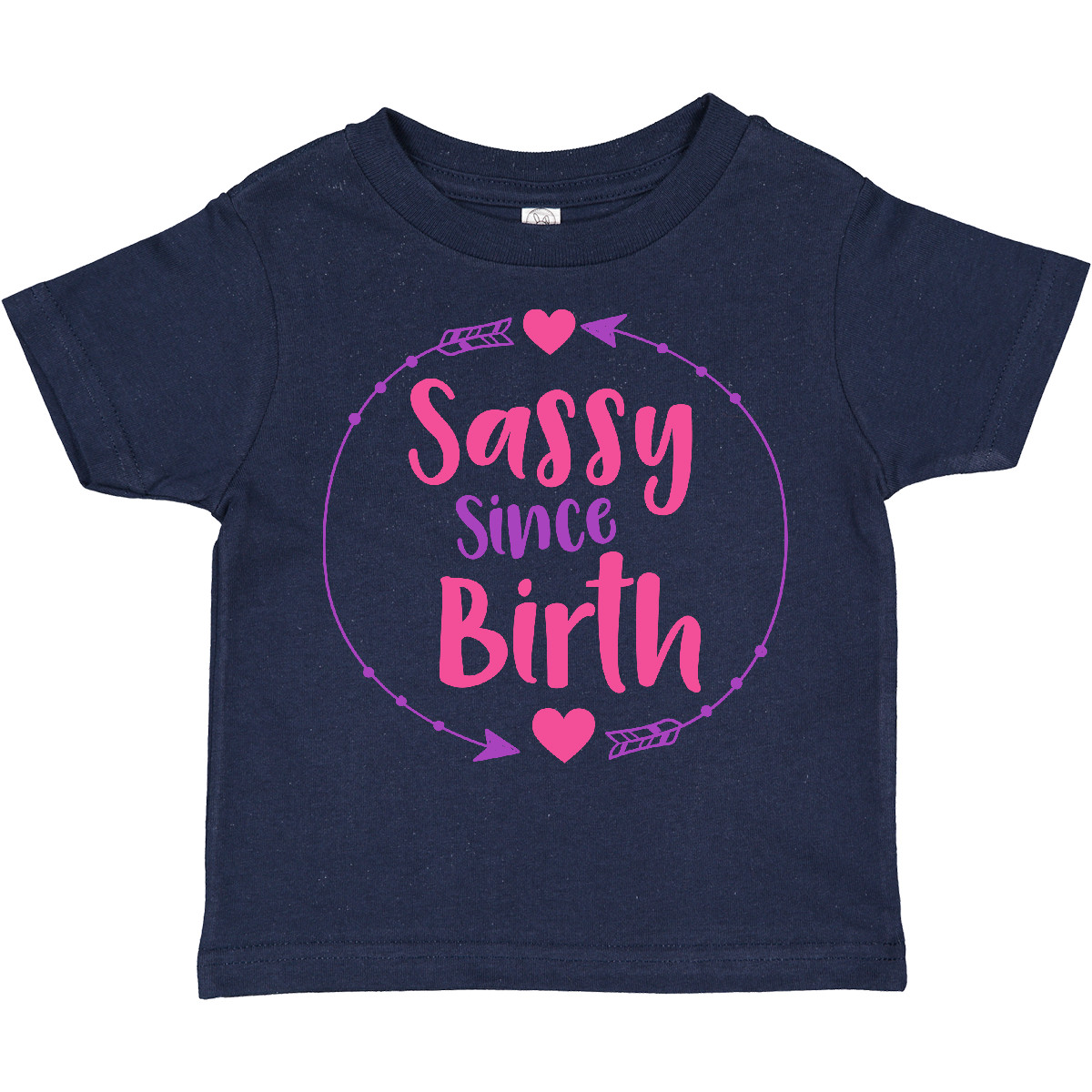 Inktastic Sassy Since Birth, Sassy, Sassy Girl, Arrow, Hearts Toddler T-Shirt - Picture 10 of 15