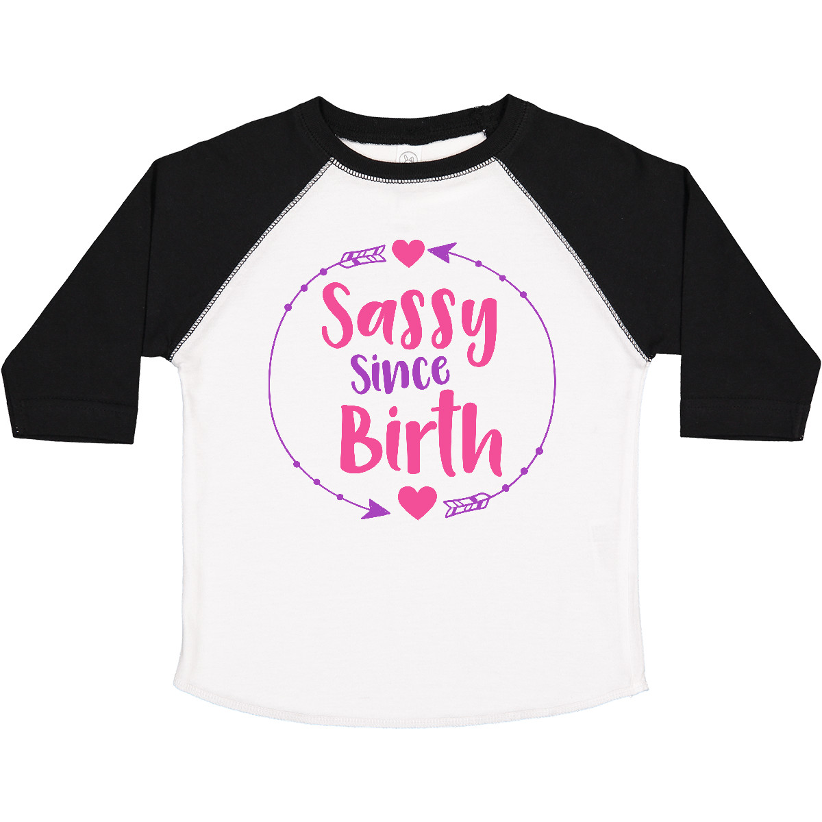 Inktastic Sassy Since Birth, Sassy, Sassy Girl, Arrow, Hearts Toddler T-Shirt - Picture 15 of 15
