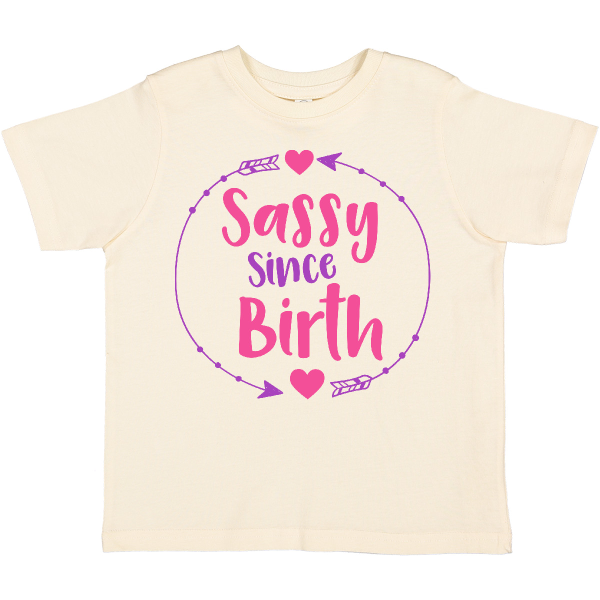 Inktastic Sassy Since Birth, Sassy, Sassy Girl, Arrow, Hearts Toddler T-Shirt - Picture 9 of 15