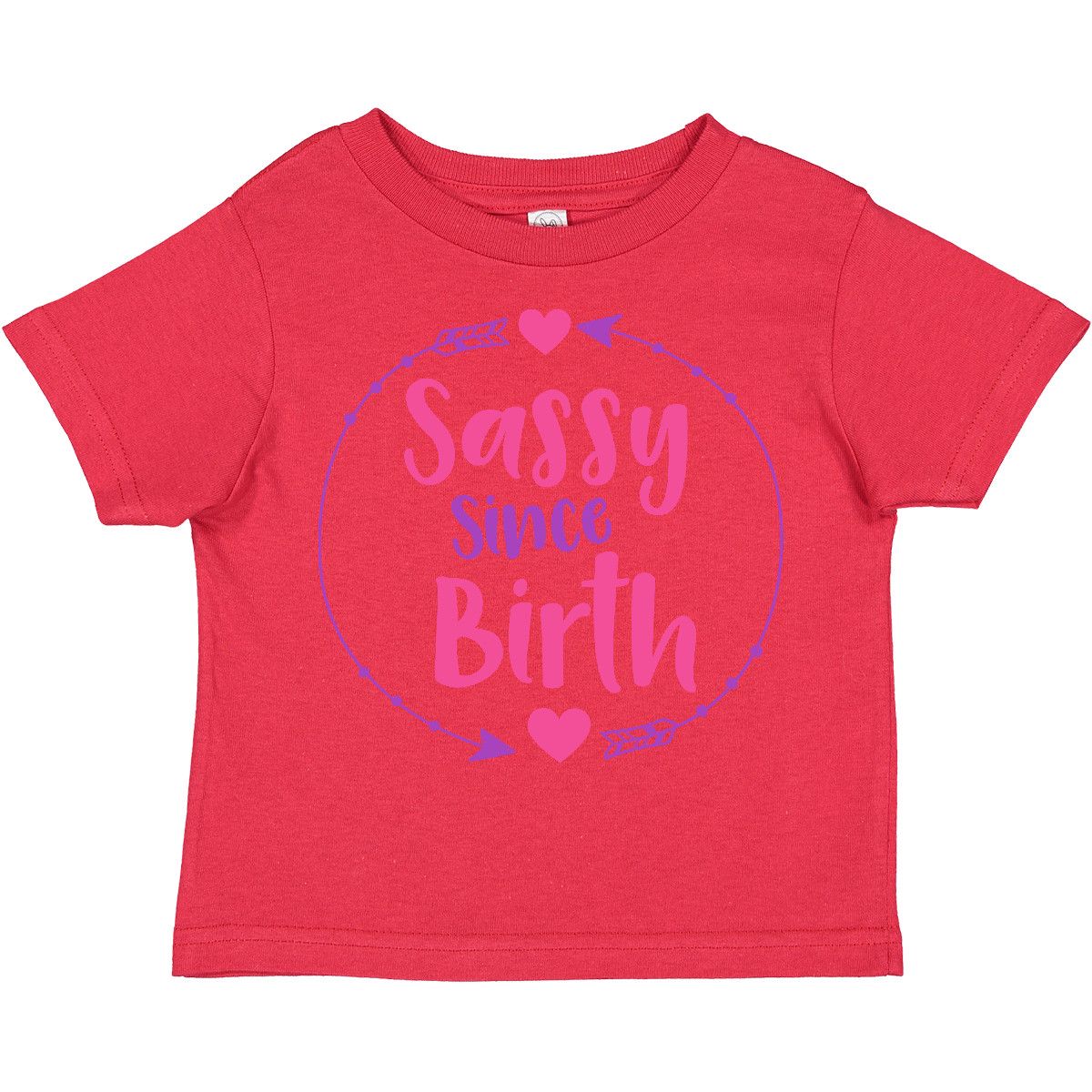 Inktastic Sassy Since Birth, Sassy, Sassy Girl, Arrow, Hearts Toddler T-Shirt - Picture 12 of 15