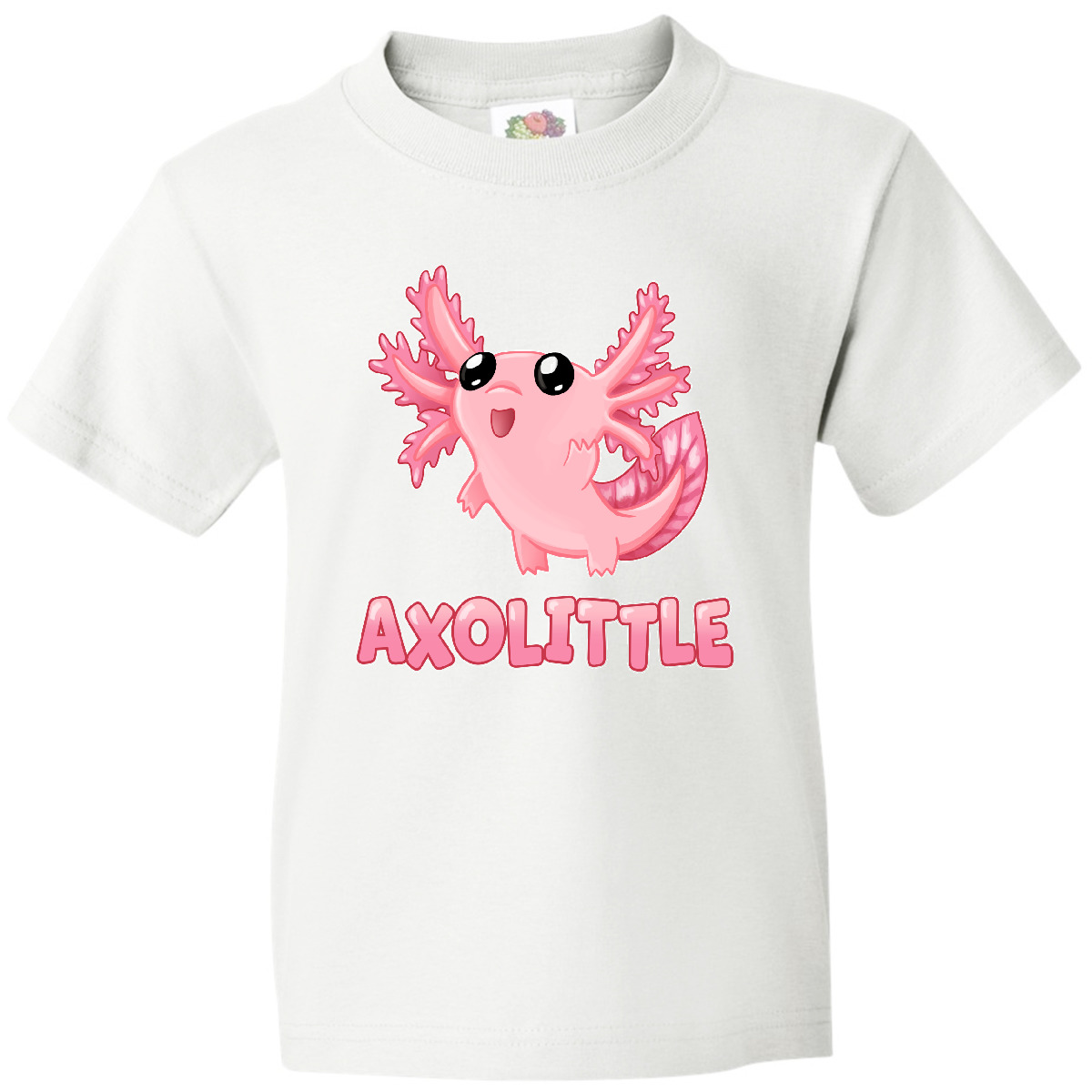 Inktastic Axolittle- Cute Baby Axolotl Youth T-Shirt Animals Funny Salamander - Picture 9 of 9