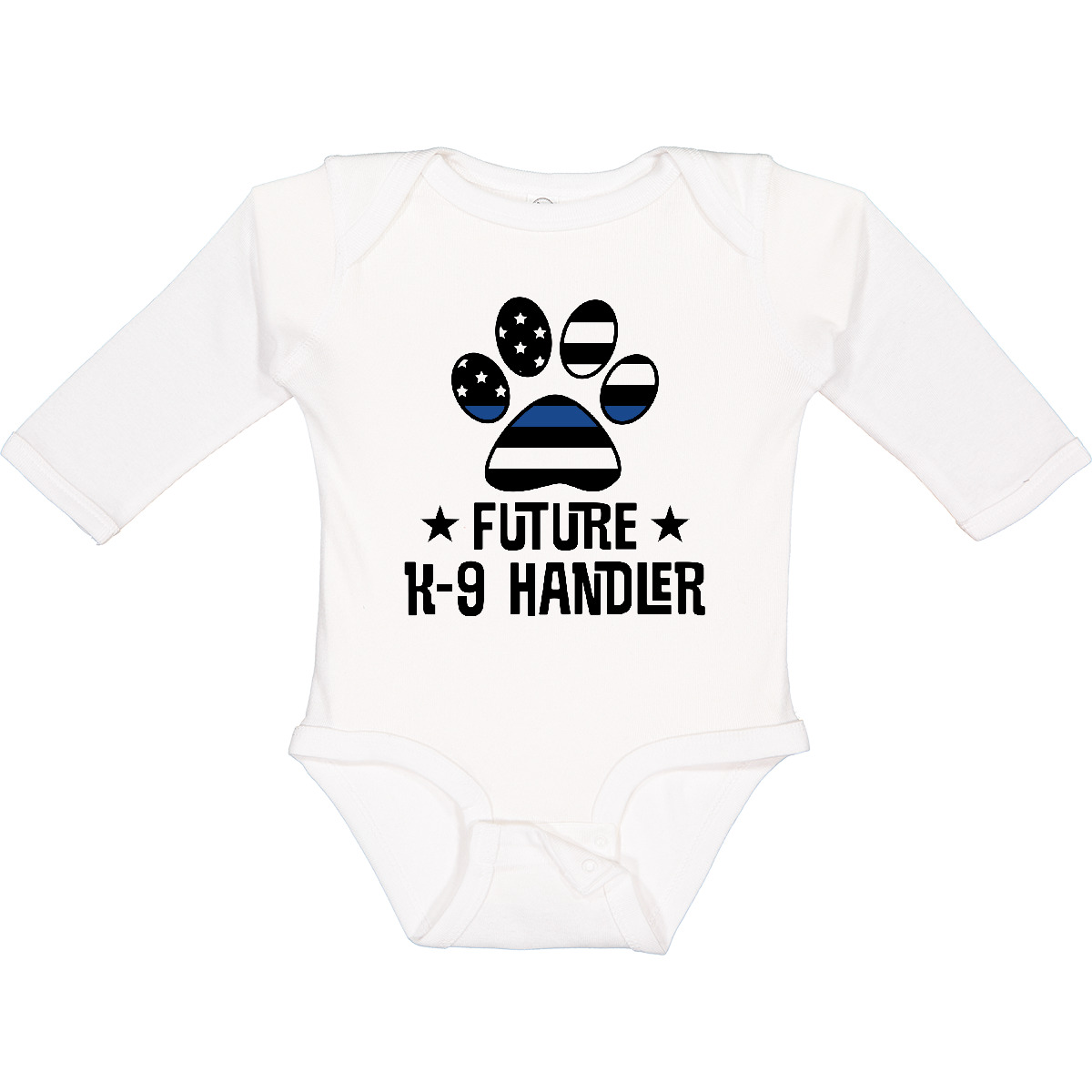Inktastic Police Law Enforcement Future K-9 Handler Long Sleeve Creeper Officer - Bild 8 von 8