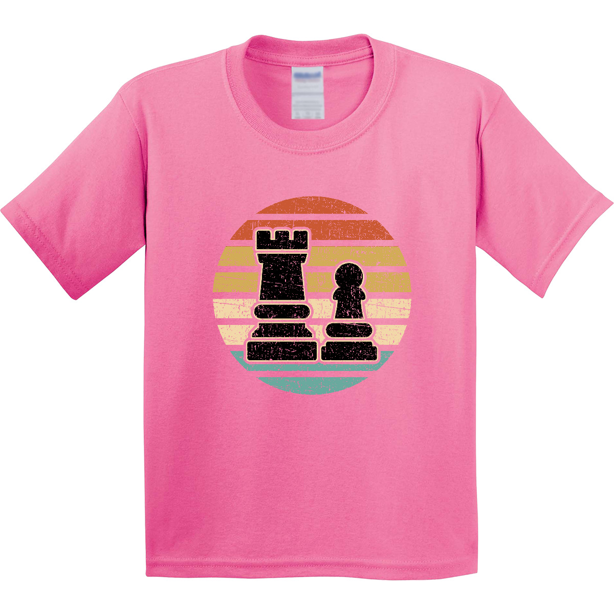 Inktastic Chess Player Retro Sunset Youth T-Shirt Competition Club Tee Kids Teen - Picture 2 of 10
