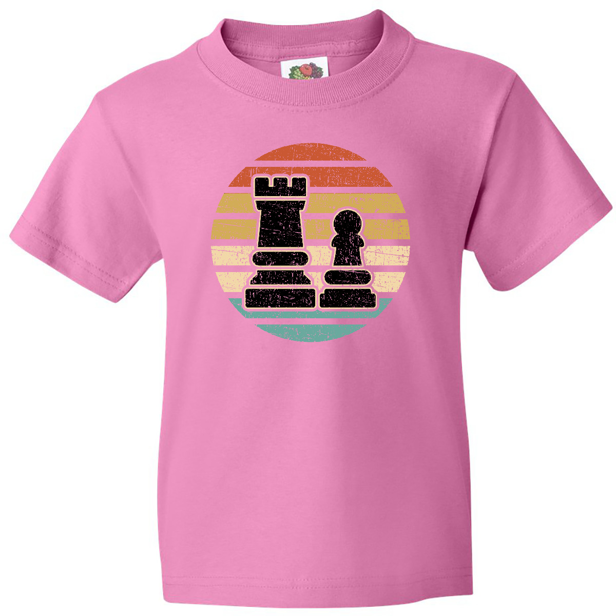 Inktastic Chess Player Retro Sunset Youth T-Shirt Competition Club Tee Kids Teen - Picture 2 of 9