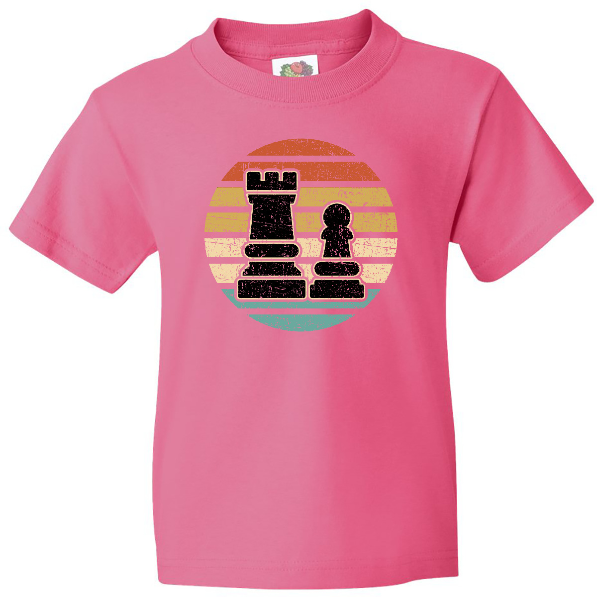 Inktastic Chess Player Retro Sunset Youth T-Shirt Competition Club Tee Kids Teen - Picture 5 of 9