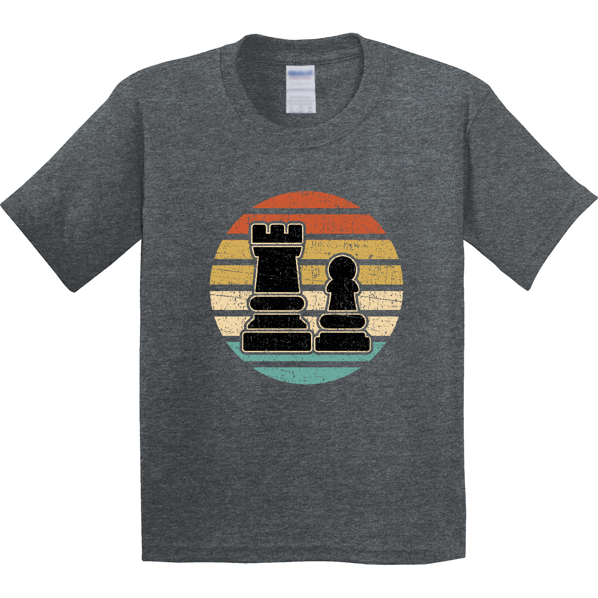 Inktastic Chess Player Retro Sunset Youth T-Shirt Competition Club Tee Kids Teen - Picture 8 of 11