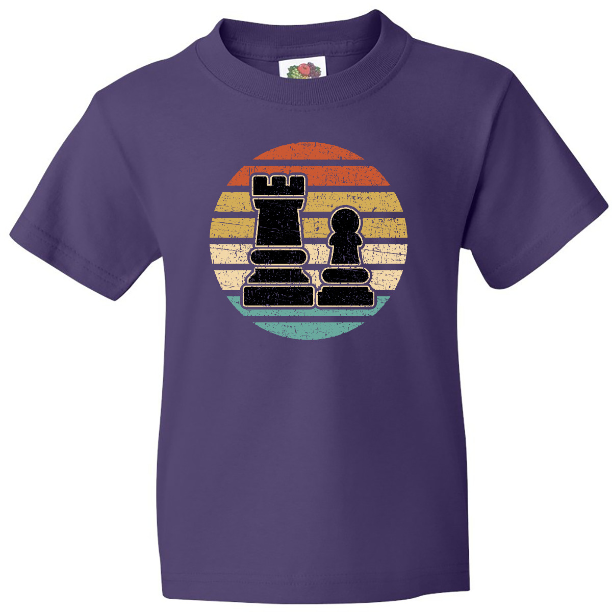 Inktastic Chess Player Retro Sunset Youth T-Shirt Competition Club Tee Kids Teen - Picture 7 of 9