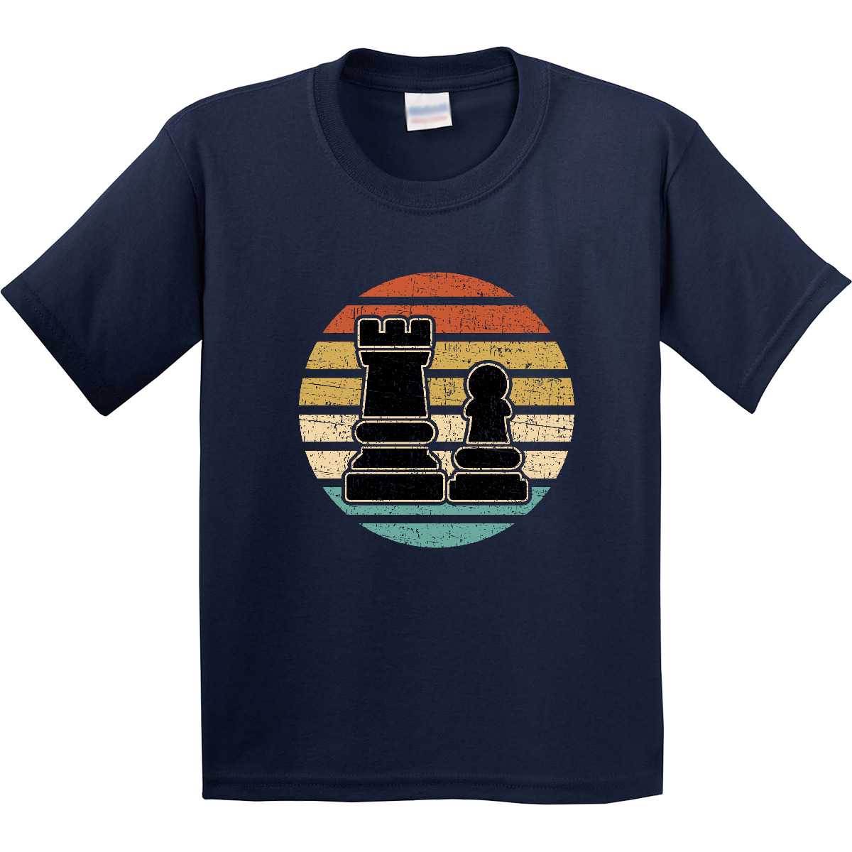 Inktastic Chess Player Retro Sunset Youth T-Shirt Competition Club Tee Kids Teen - Picture 5 of 10