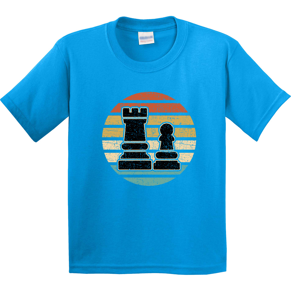 Inktastic Chess Player Retro Sunset Youth T-Shirt Competition Club Tee Kids Teen - Picture 7 of 10