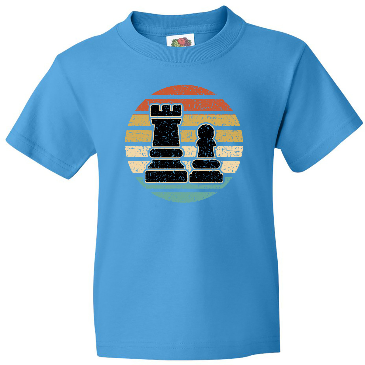 Inktastic Chess Player Retro Sunset Youth T-Shirt Competition Club Tee Kids Teen - Picture 6 of 9
